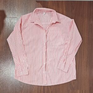 AISE Pink and White Striped Shirt